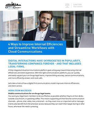 4 Ways to Improve Internal Efficiencies with Cloud Communications